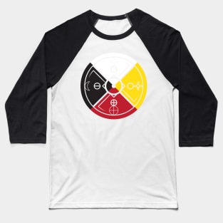 medicine wheel sacred hoop Baseball T-Shirt